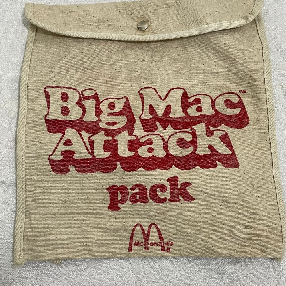 McDonald's "Big Mac Attack" Vintage Canvas Backpack